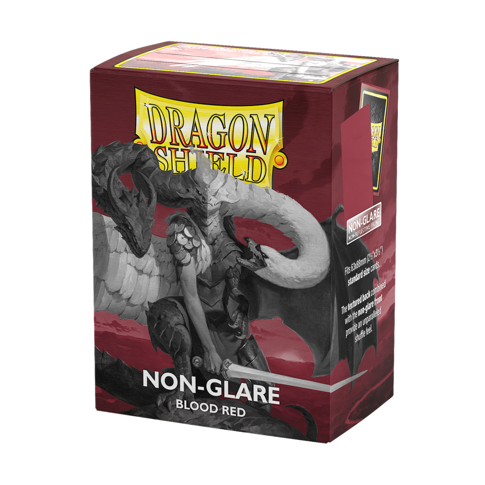 Dragon Shield Non-Glare Matte Blood Red Sleeves (100-Pack)