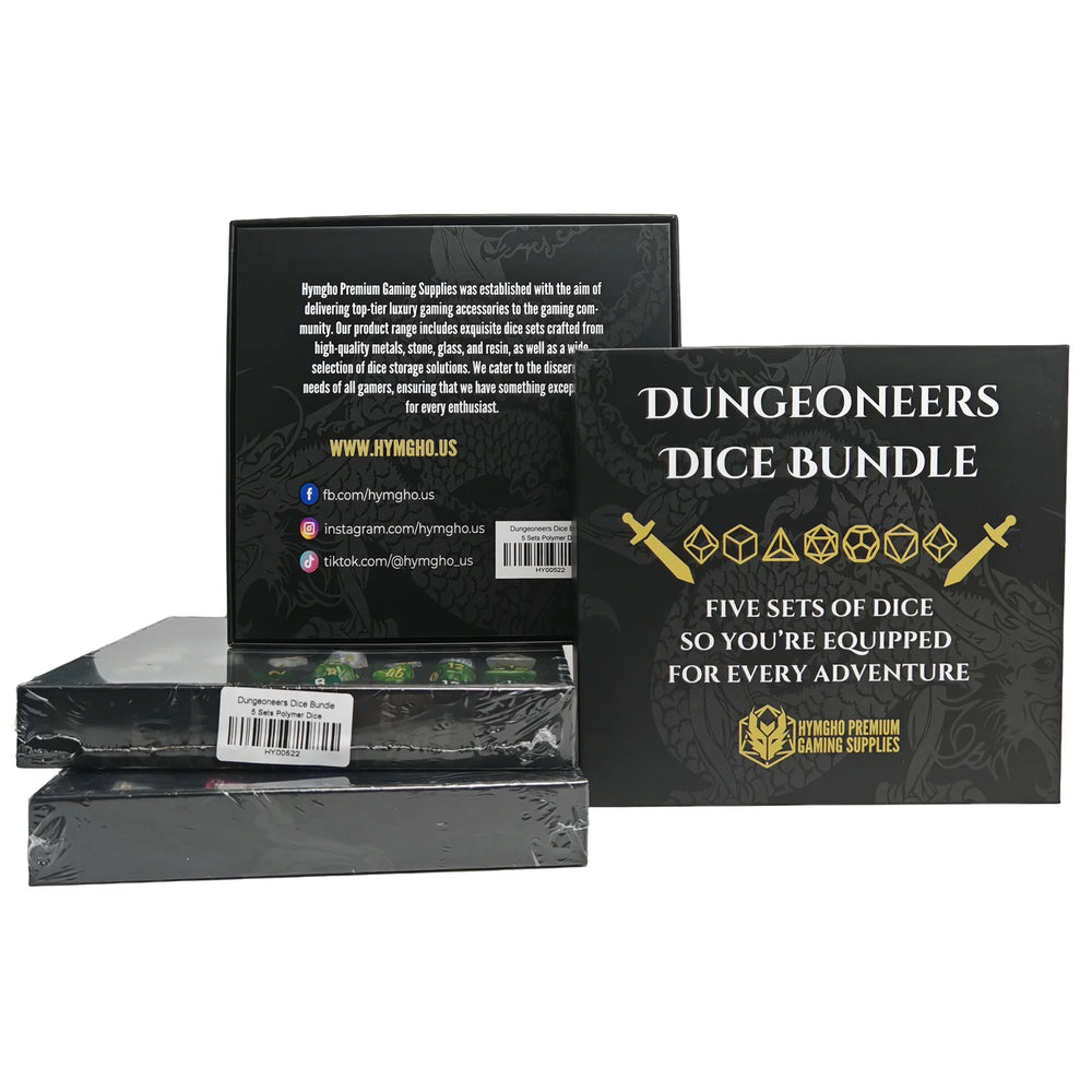 Dungeoneers Dice Bundle - 5 Sets Polymer Dice