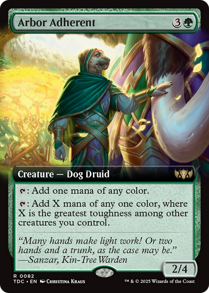Arbor Adherent (Extended Art) [Tarkir: Dragonstorm Commander]