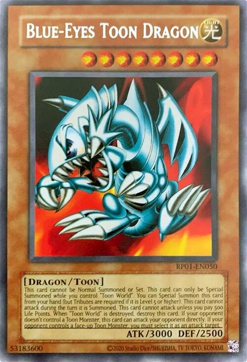 Blue-Eyes Toon Dragon [RP01-EN050] Rare