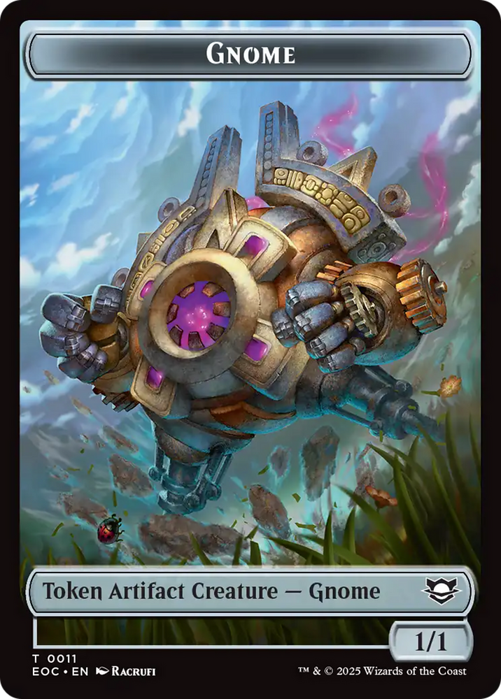 Thopter // Gnome Double-Sided Token [Edge of Eternities Commander Tokens]