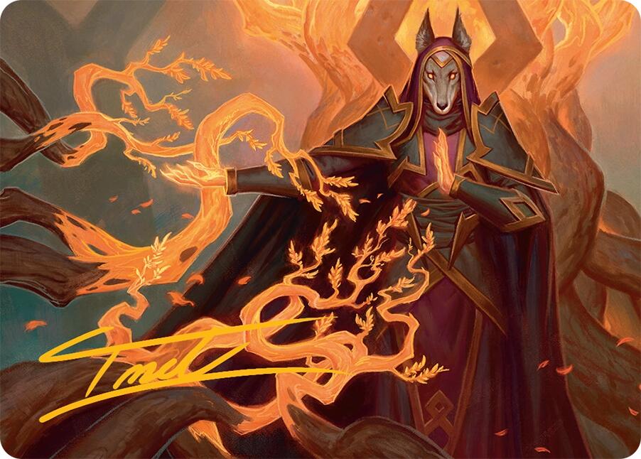 Abzan Devotee Art Card (10/54) (Gold-Stamped Signature) [Tarkir: Dragonstorm Art Series]