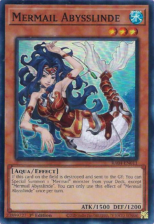 Mermail Abysslinde [RA04-EN011] Super Rare