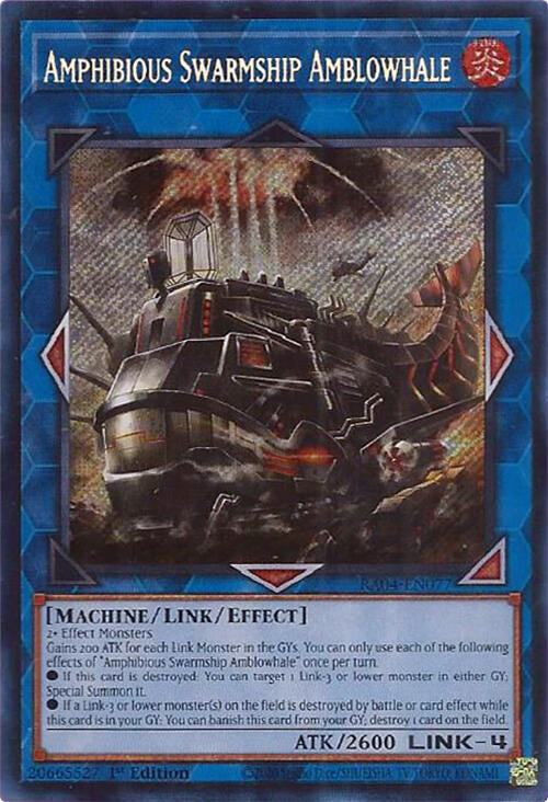 Amphibious Swarmship Amblowhale [RA04-EN077] Secret Rare