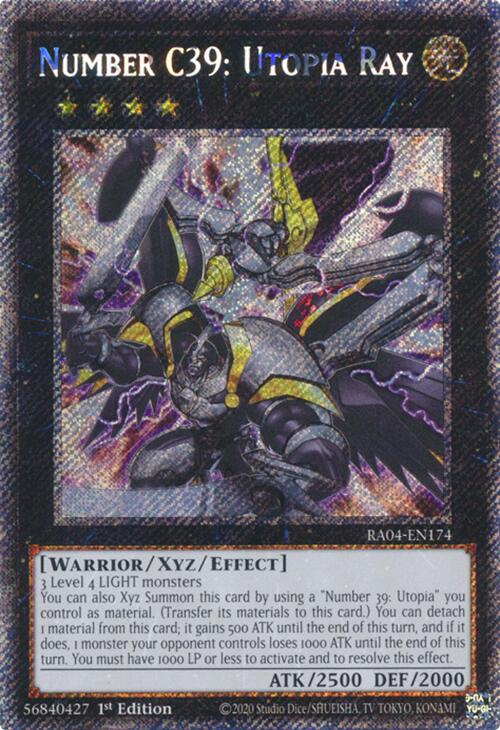 Number C39: Utopia Ray [RA04-EN174] Platinum Secret Rare