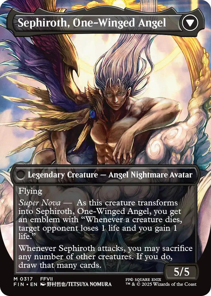 Sephiroth, Fabled SOLDIER // Sephiroth, One-Winged Angel (Borderless) (0317) [FINAL FANTASY]