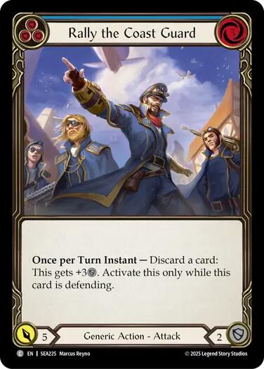 Rally the Coast Guard (Blue) [SEA225] (High Seas)  Rainbow Foil