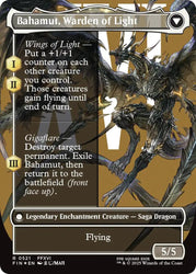 Dion, Bahamut's Dominant // Bahamut, Warden of Light (Borderless) (Surge Foil) [FINAL FANTASY]