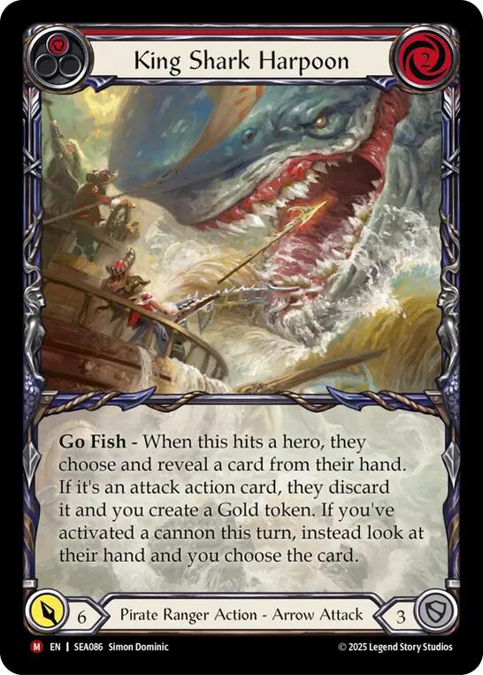 King Shark Harpoon (Extended Art) [SEA086] (High Seas)  Rainbow Foil