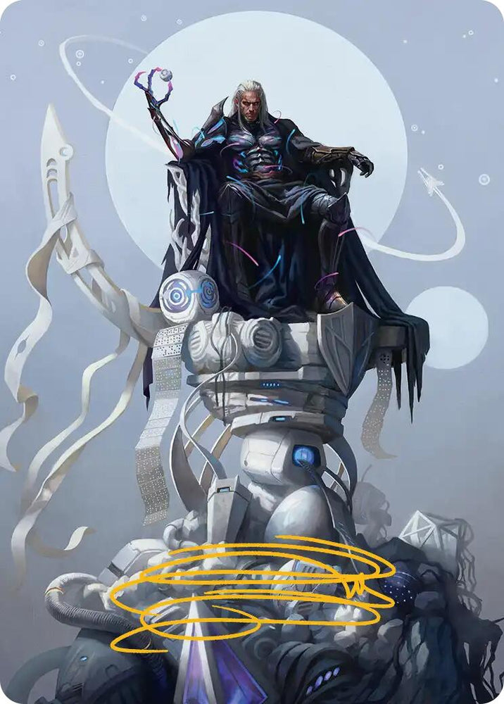 Tezzeret, Cruel Captain Art Card (35/54) (Gold-Stamped Signature) [Edge of Eternities Art Series]