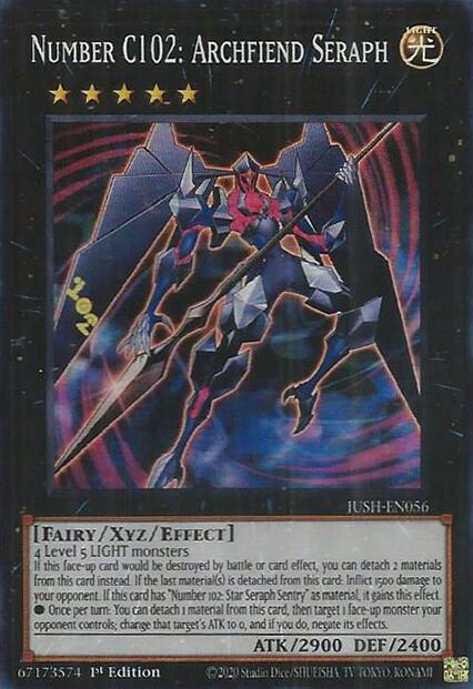 Number C102: Archfiend Seraph [JUSH-EN056] Super Rare