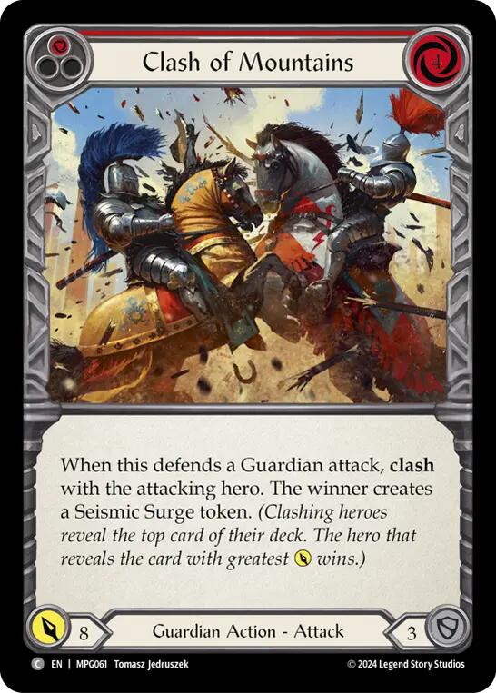 Clash of Mountains (Red) [MPG061] (Mastery Pack Guardian)  Rainbow Foil