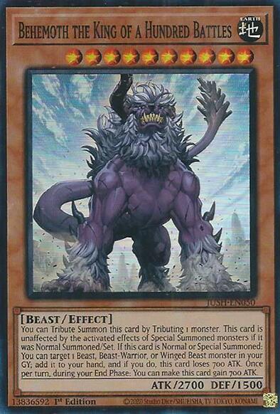 Behemoth the King of a Hundred Battles (Super Rare) [JUSH-EN050] Super Rare