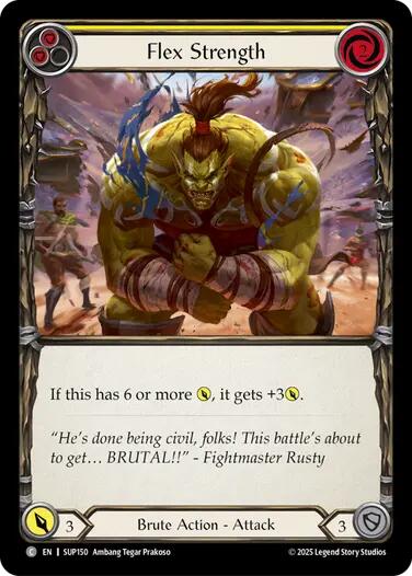 Flex Strength (Yellow) [SUP150] (Super Slam)  Rainbow Foil