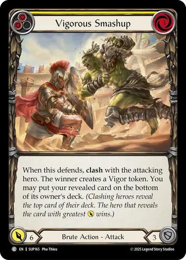 Vigorous Smashup (Yellow) [SUP165] (Super Slam)  Rainbow Foil
