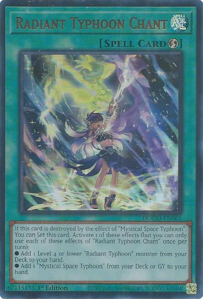Radiant Typhoon Chant [DOOD-EN061] Ultra Rare