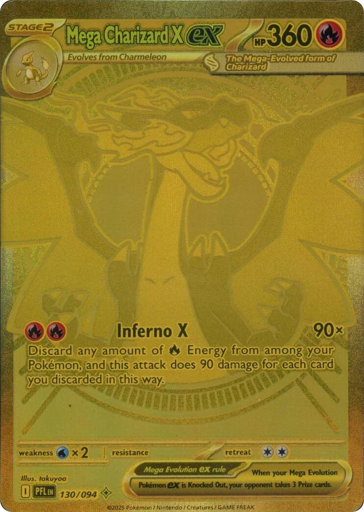 Mega Charizard X ex (130/094) [Mega Evolution: Phantasmal Flames]