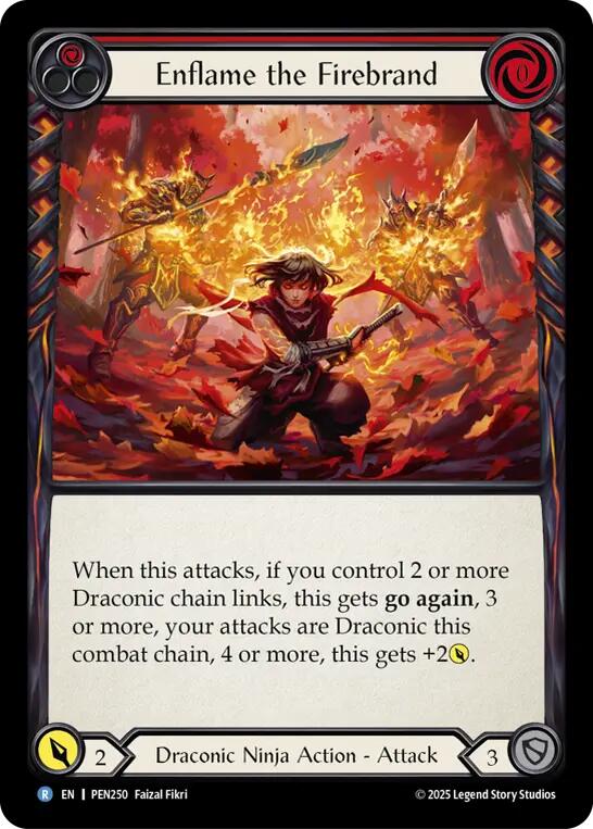 Enflame the Firebrand [PEN250] (Compendium of Rathe)  Rainbow Foil