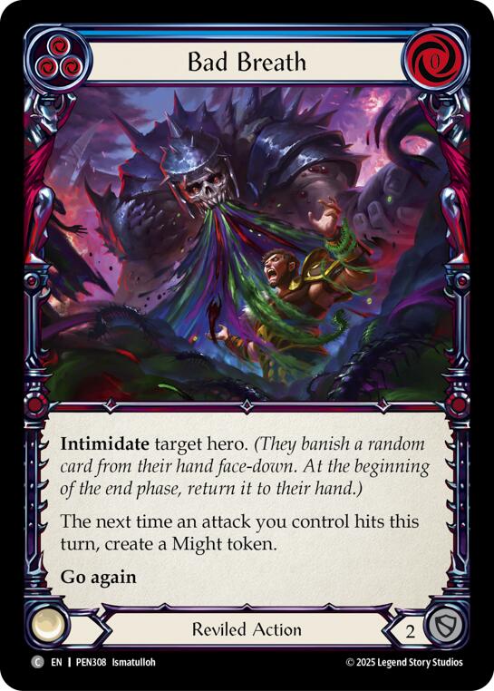 Bad Breath (Blue) (Rainbow Foil) [PEN308] (Compendium of Rathe)  Rainbow Foil
