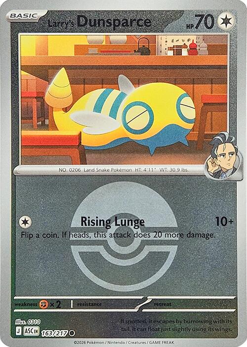 Larry's Dunsparce (163/217) (Poke Ball) [Mega Evolution: Ascended Heroes]
