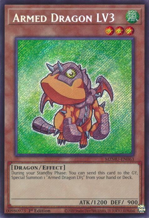 Armed Dragon LV3 [MZMU-EN063] Secret Rare
