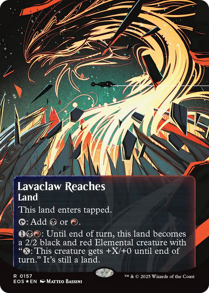 Lavaclaw Reaches (0157) (Borderless) (Galaxy Foil) [Edge of Eternities: Stellar Sights]