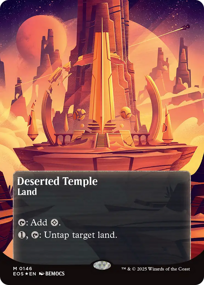 Deserted Temple (0146) (Borderless) (Galaxy Foil) [Edge of Eternities: Stellar Sights]