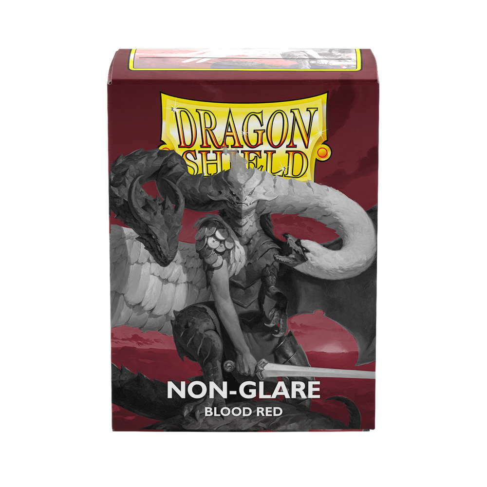 Dragon Shield Non-Glare Matte Blood Red Sleeves (100-Pack)