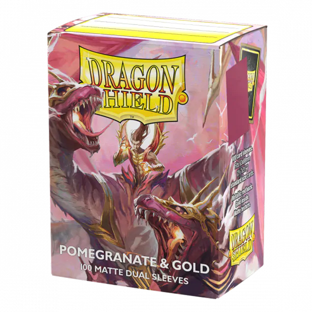 Dragon Shield: Standard 100ct Sleeves - (Pomegranate & Gold)